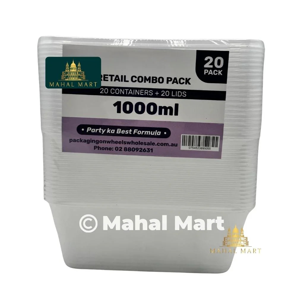 Retail Combo pack 20 Containers + 20 lids
