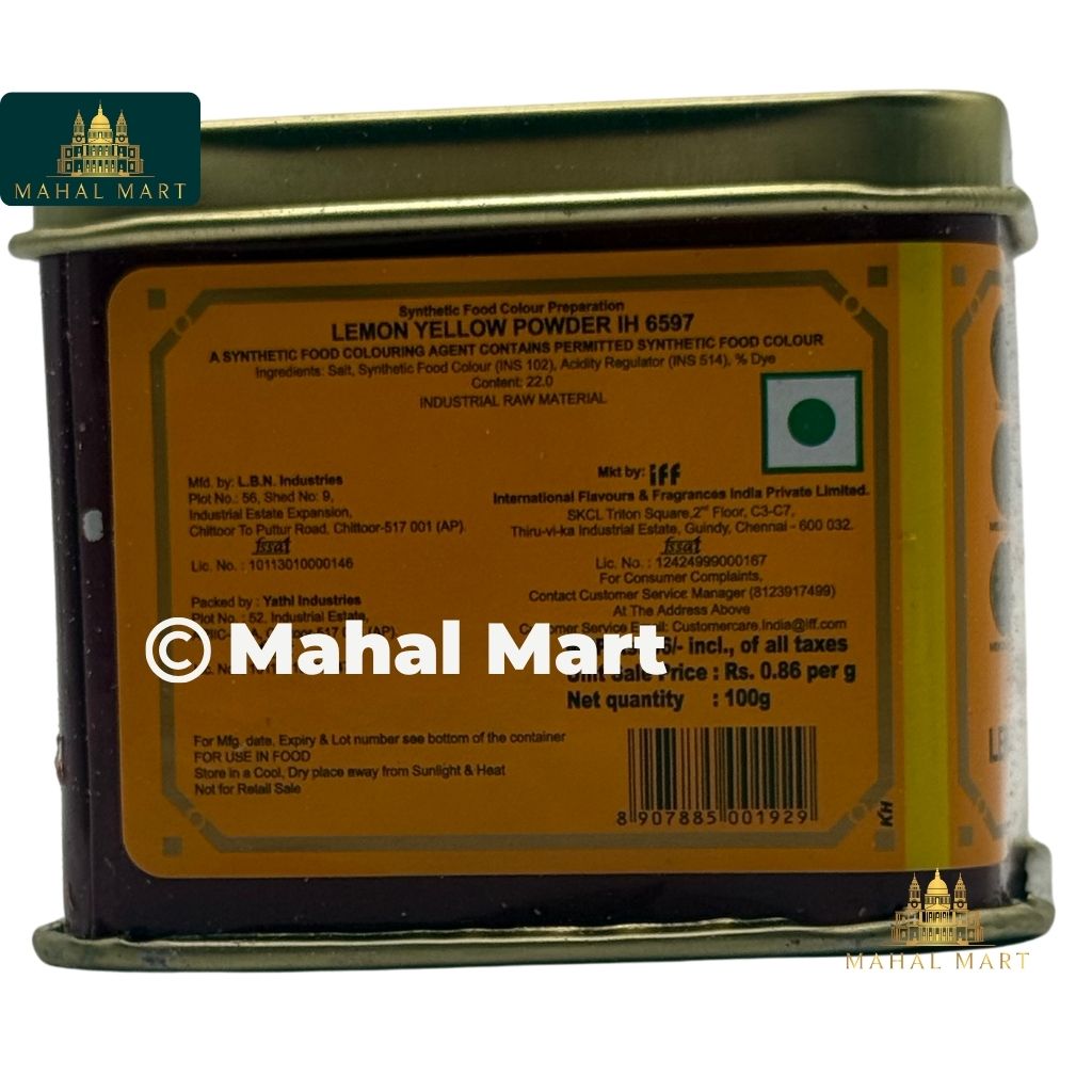 Bush Lemon Yellow Food Colour 100g