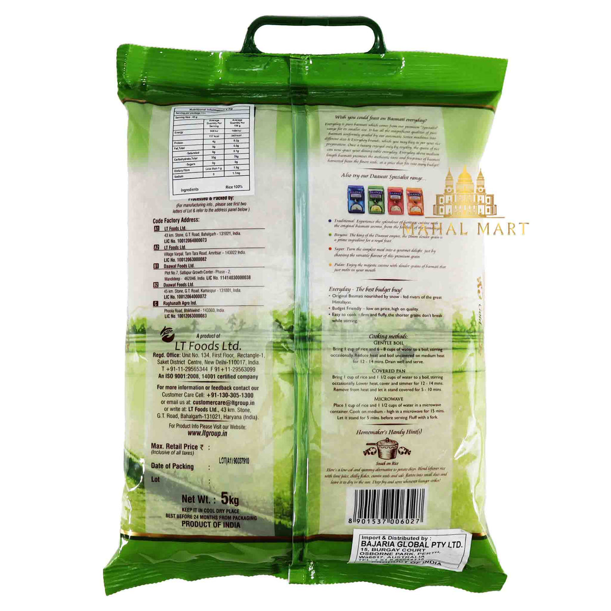 Dawat Everyday Basmati Rice Gold 5kg
