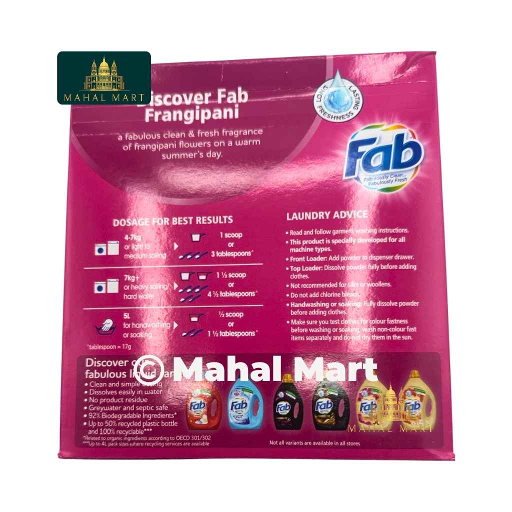 Fab Fresh Frangipani Laundry Powder 2kg