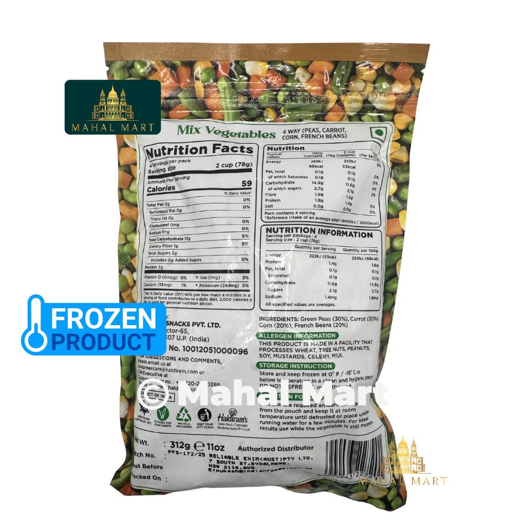 Frozen Haldiram's Mix Vegetables 512g