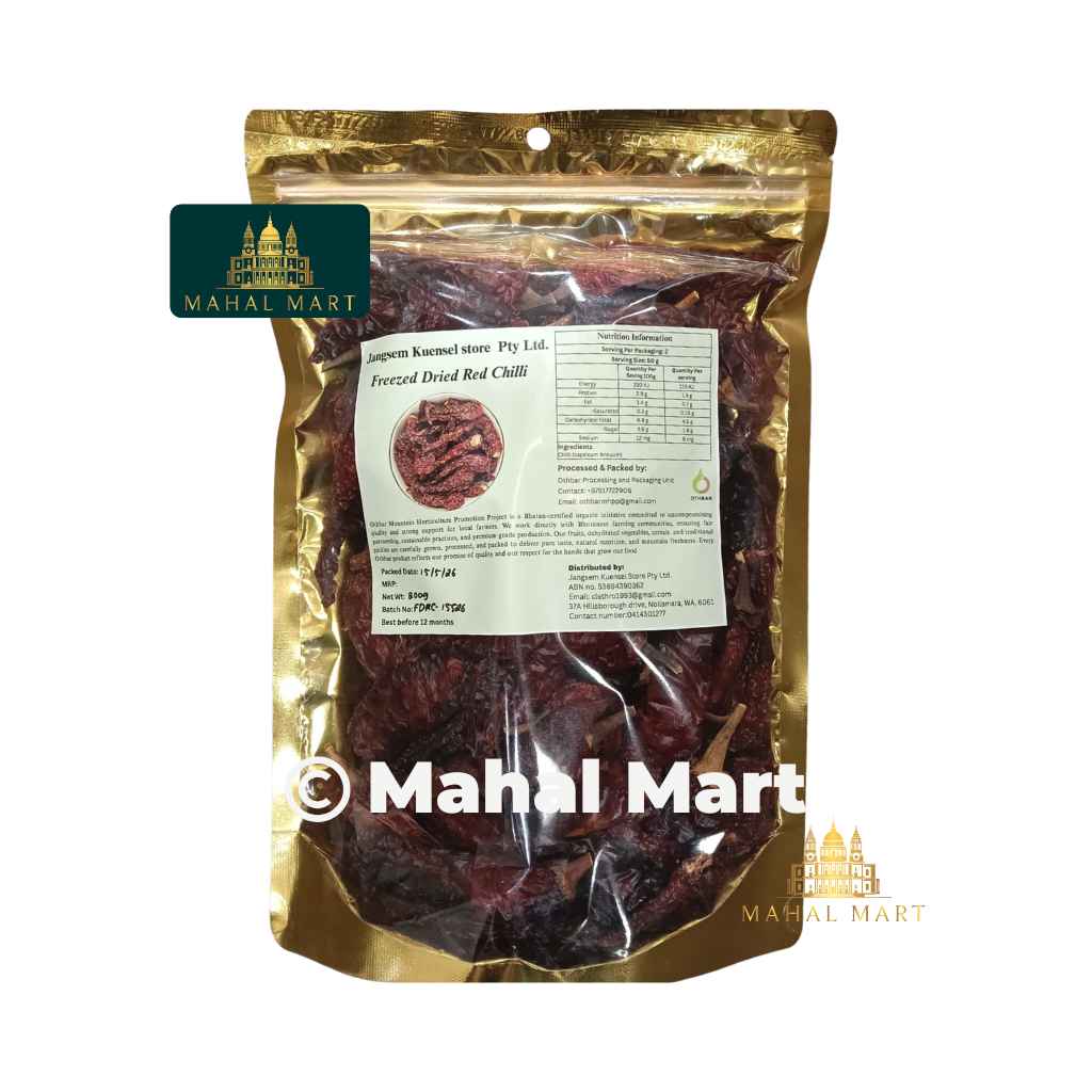 Jangsem Kuensel Freezed Dried Red Chilli/ Local Bhutan's EMA 200g
