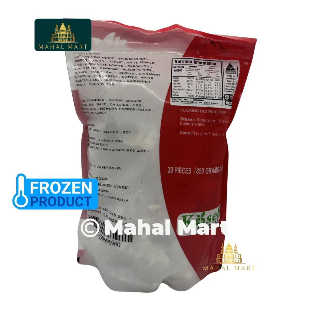 Frozen Koseli Foods Mutton Momo 30pcs