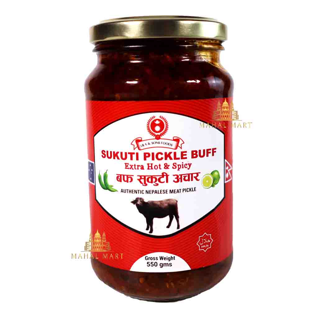 Lila & Sons Foods Extra Hot & Spicy Buff Sukuti Pickle 550g