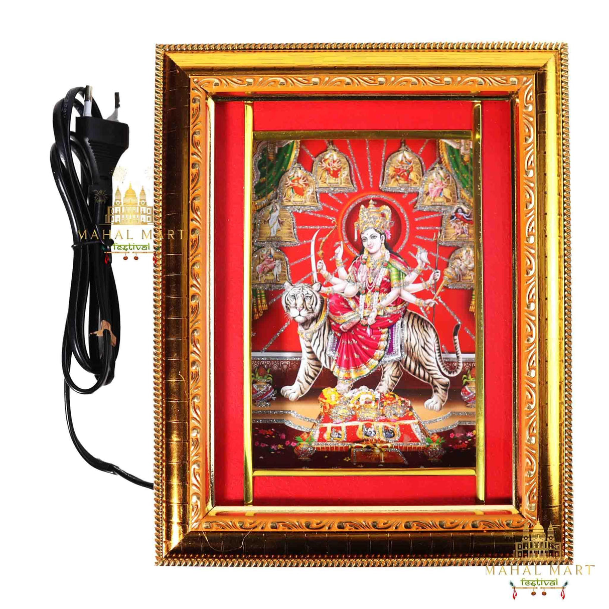 The Divine Mother: Durga Photo with Light