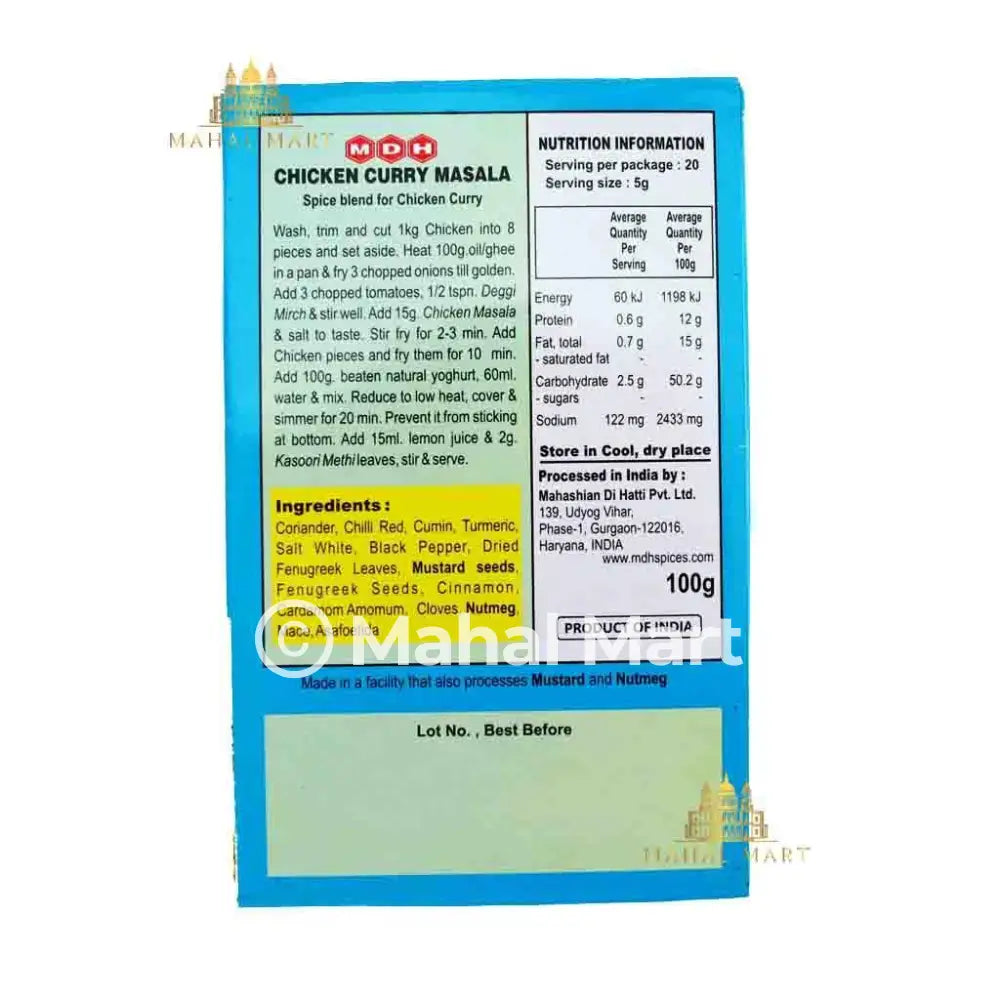 MDH Chicken Curry Masala 100g - Mahal Mart
