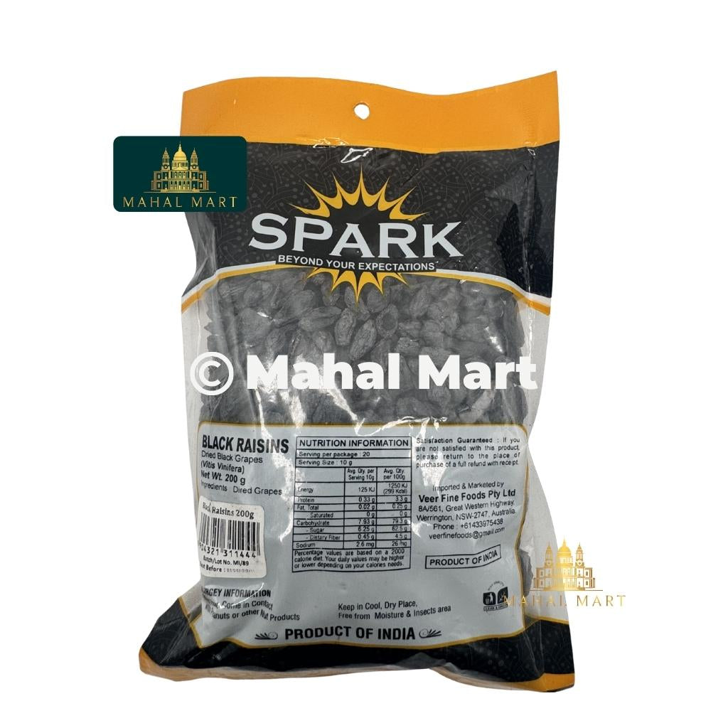 Spark Black Raisins 200g