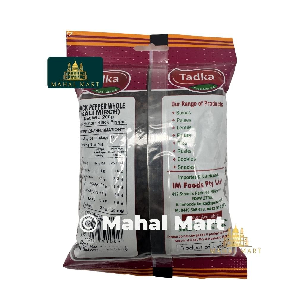 Tadka Black Pepper Whole 200g