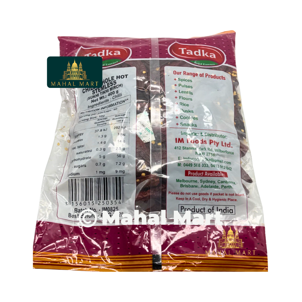 Tadka Chilli Whole 400g