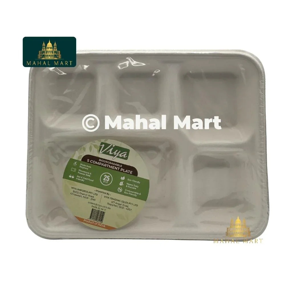 5 Compartment Plate 25pcs