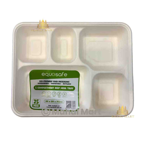 5CP Deep Meal Tray 25Pcs