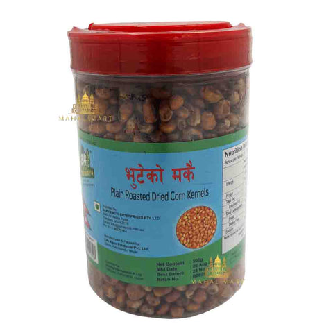 Bhuteko Makai/ Plain Roasted Dried Corn Kernels 500g