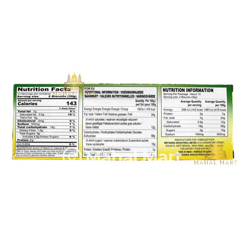 Britannia Digestive Original Biscuits 400g - Mahal Mart