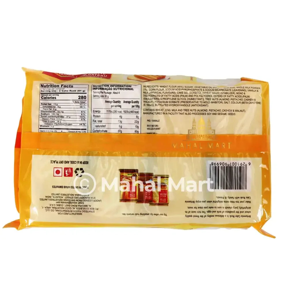 Britannia Cake Rusk 240g - Mahal Mart