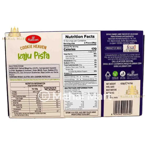 Haldiram's Kaju Pista Cookies 400g - Mahal Mart