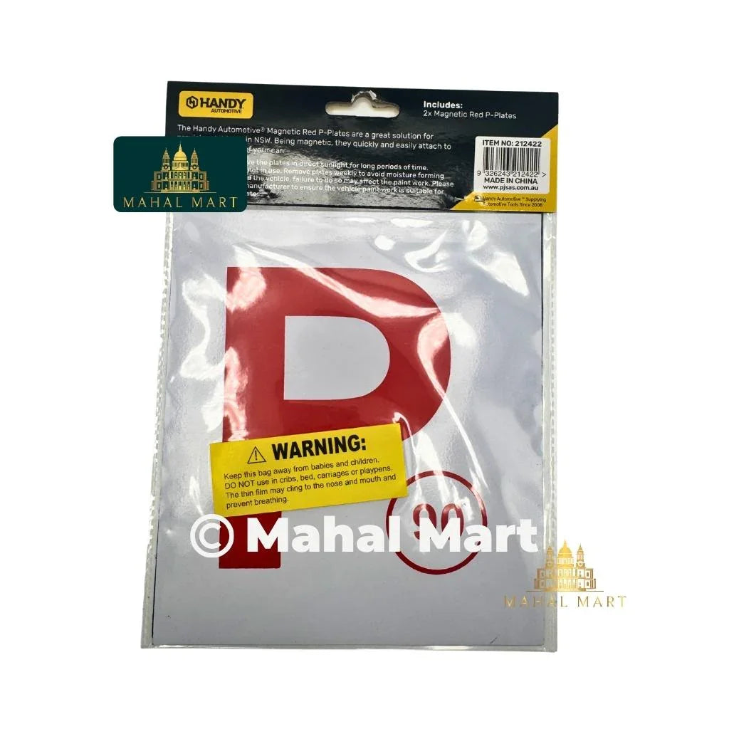 Handy Magnetic Red P-Plates 2pcs