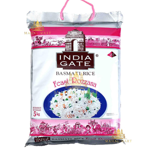 India Gate Feast Rozzana Basmati Rice 5kg - Mahal Mart