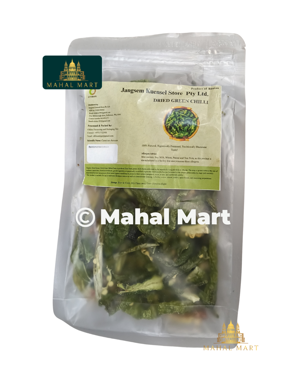 Jangsem Kuensel Dried Green Chilli 50g