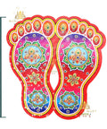 Diwali Laxmi Feet Sticker - Mahal Mart
