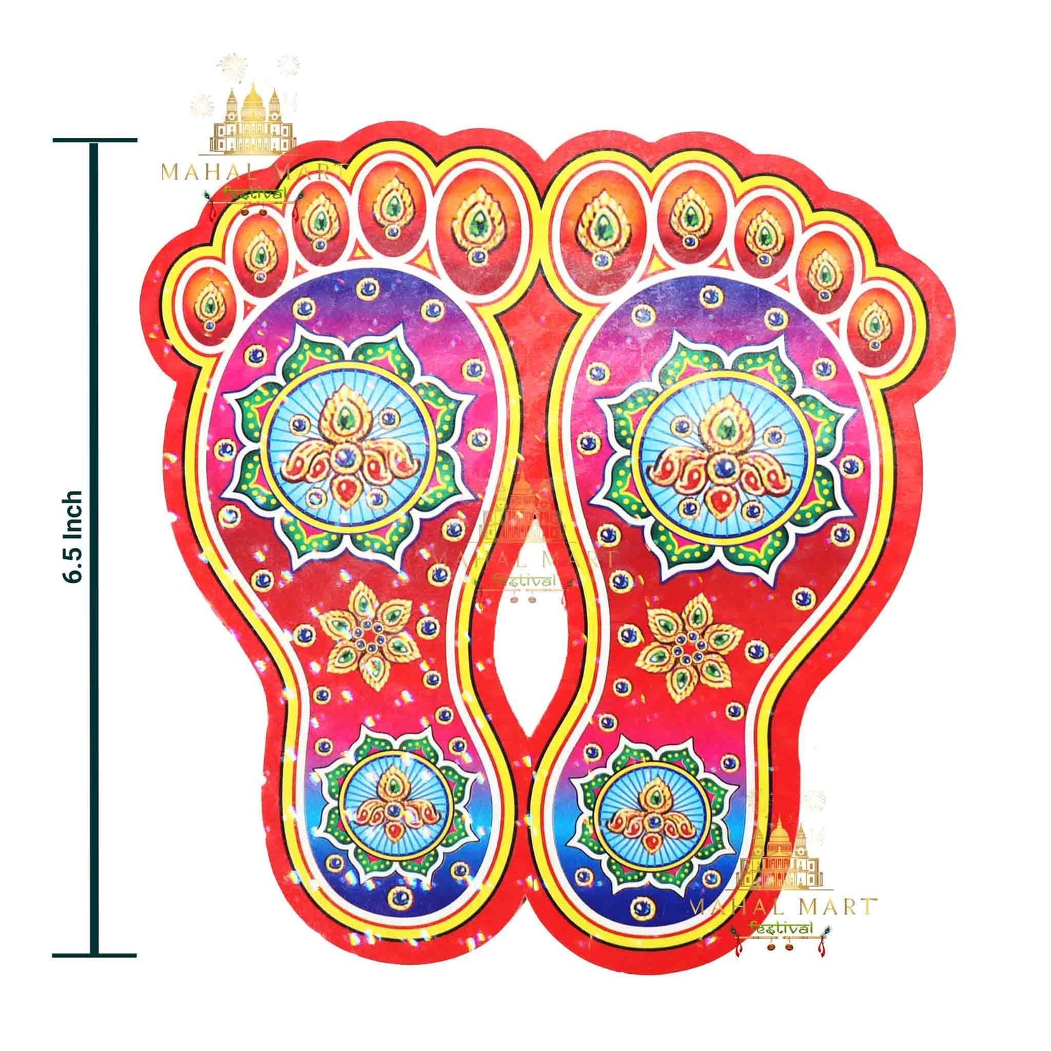 Diwali Laxmi Feet Sticker - Mahal Mart