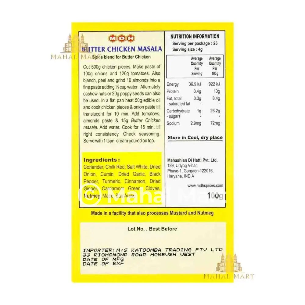 MDH Butter Chicken Masala 100g - Mahal Mart