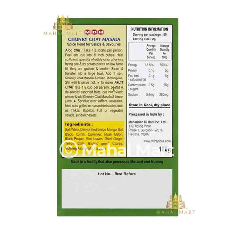 MDH Chunky Chat Masala 100g - Mahal Mart