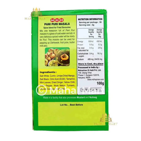 MDH Pani Puri Masala 100g - Mahal Mart