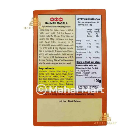 MDH Rajma Masala 100g - Mahal Mart