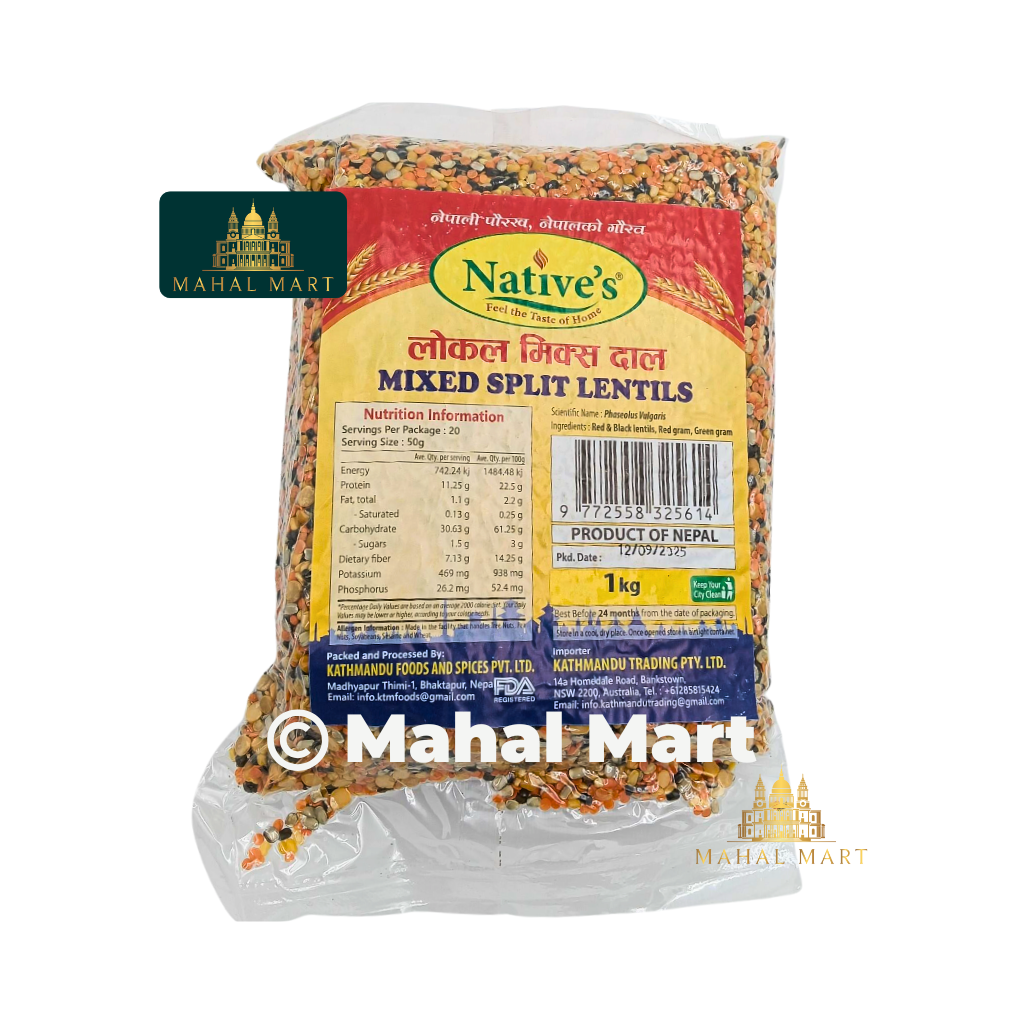 Native's Local Mix Daal/Split Lentils 1kg