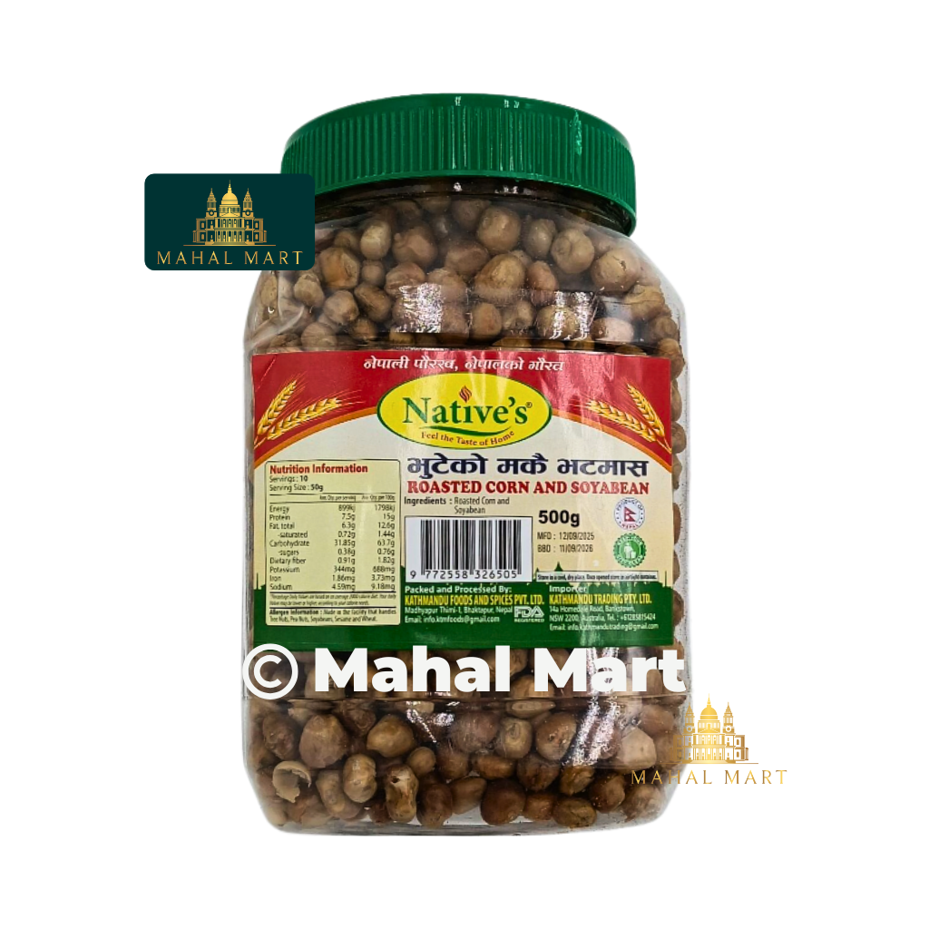Native's Roasted Corn and Soyabean/Bhuteko Makai Bhatmas 500g