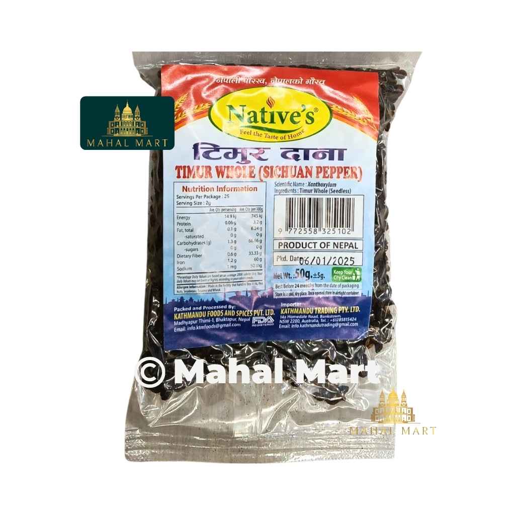 Native's Timur Whole / Sichuan Pepper 50g