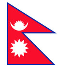 Nepali Flag 1 meter tall - Mahal Mart Festival