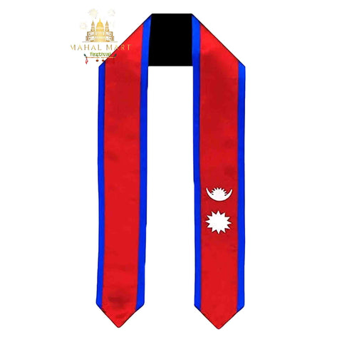 Nepali Flag Graduation Sash