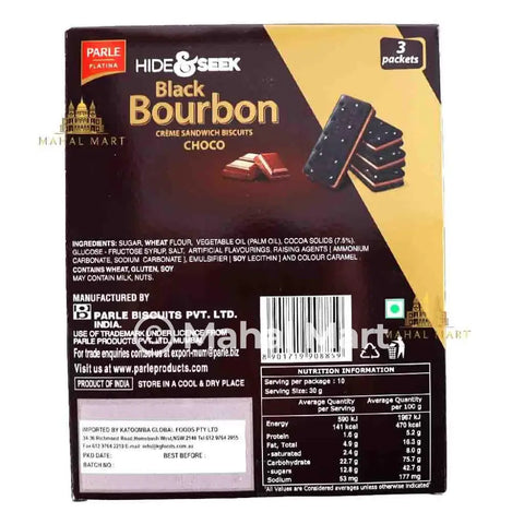 Parle Hide & Seek Black Bourbon 300g - Mahal Mart