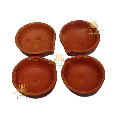 Plain Clay Diyo 4Pcs - Mahal Mart Festival