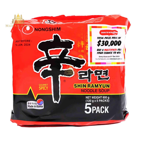 Nong Shim Shin Ramyun Noodles 5 pack - Mahal Mart