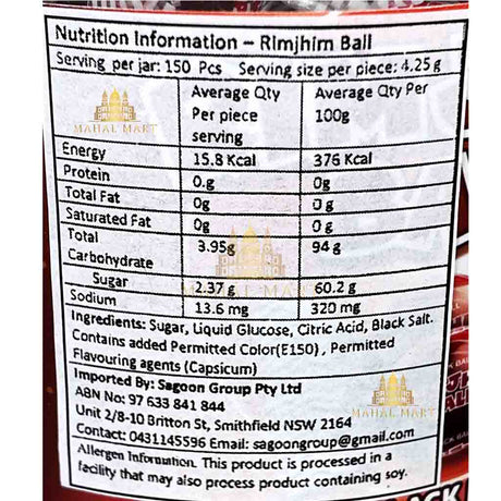 RimJhim Candy Ball Jar 660g