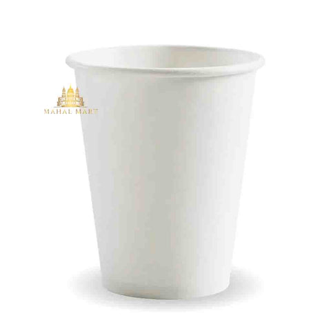12oz Single Wall White Equo Cups 50Pcs