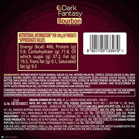 Sunfeast Dark Fantasy Bourbon Biscuits 150g