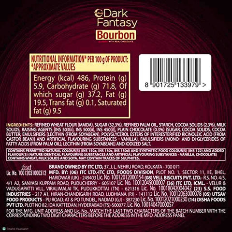 Sunfeast Dark Fantasy Bourbon Biscuits 150g