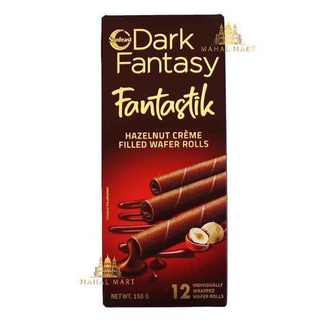 Sunfeast Dark Fantasy Fantistik- Hazelnut Creme Filled Wafer Rolls 150g