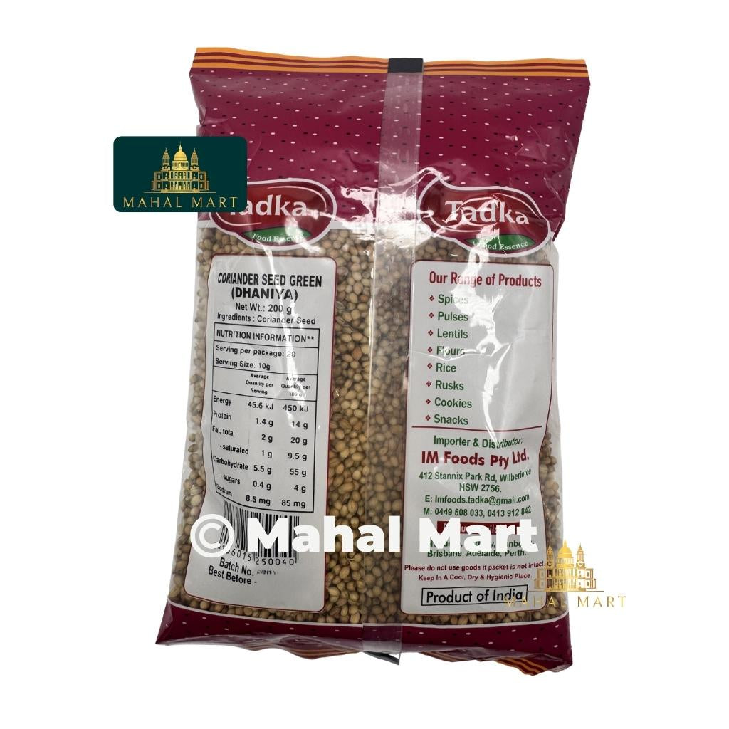 Tadka Coriander Seed Green 200g