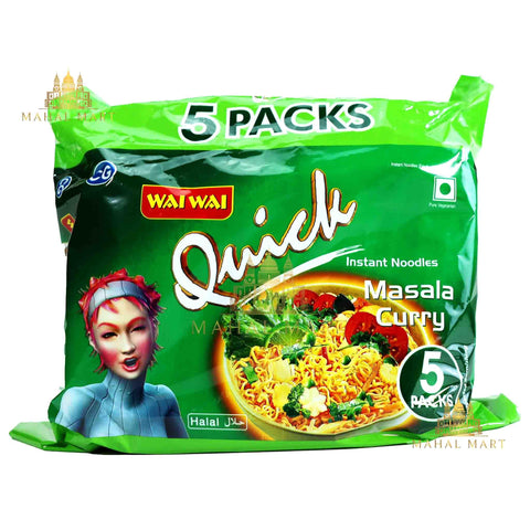 Quick Masala Curry Veg Noodles 5 Pack - Mahal Mart
