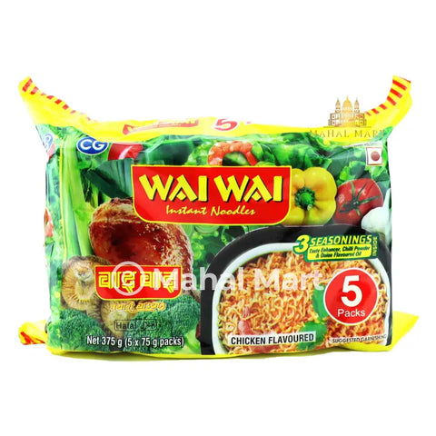 Wai Wai Chicken Noodles 5pack - Mahal Mart