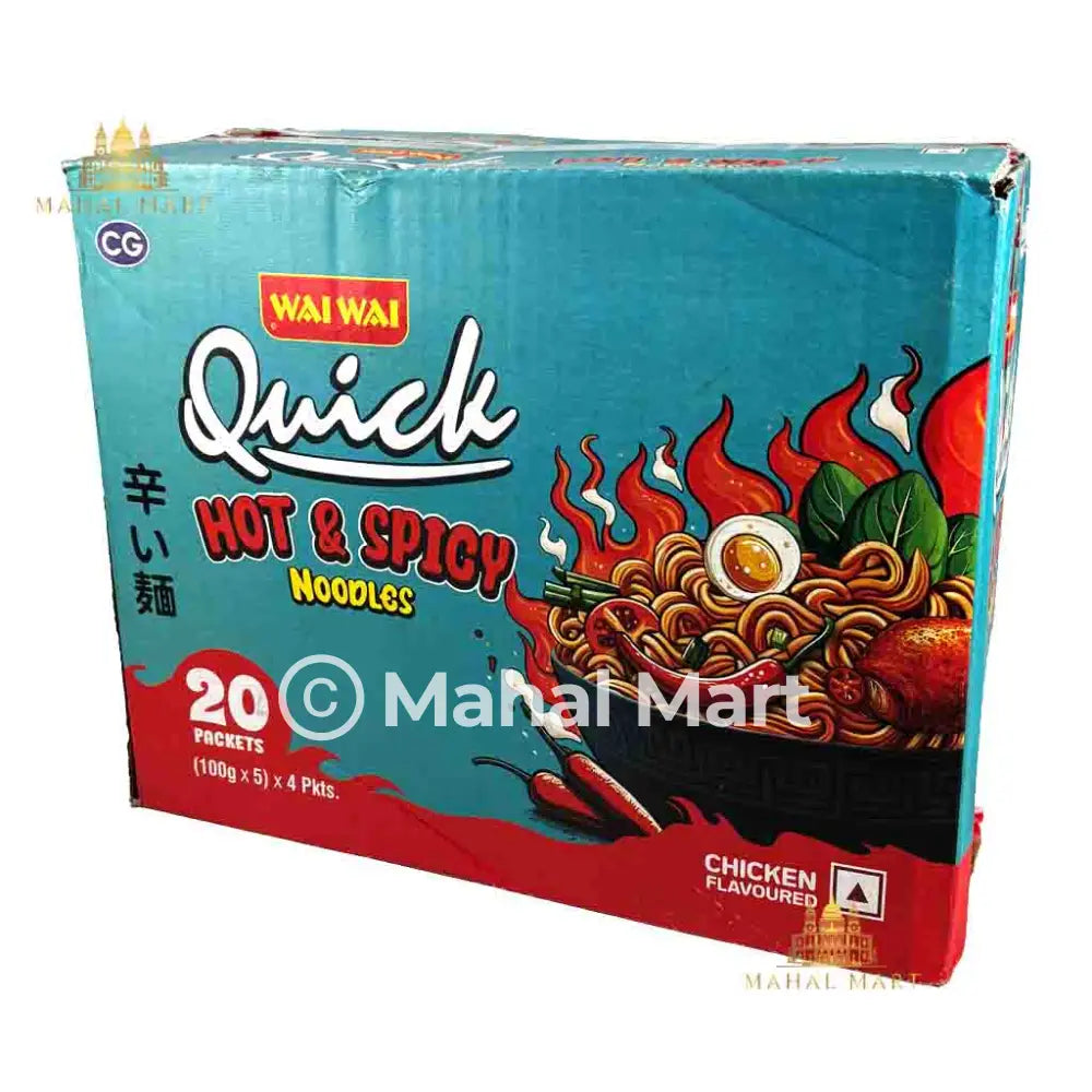 Wai Wai Quick Hot & Spicy Chicken Noodles Box