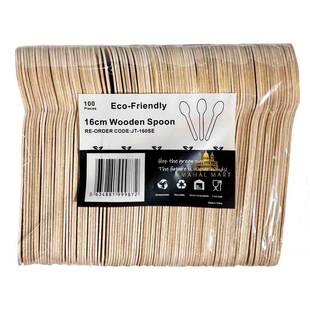 160mm Wooden Spoon 100Pcs